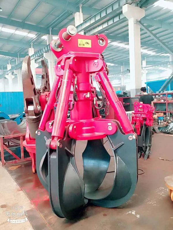 Standard Type Rotating Excavator Grapple Attachment Grab Material And Rock